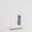White with wooden base