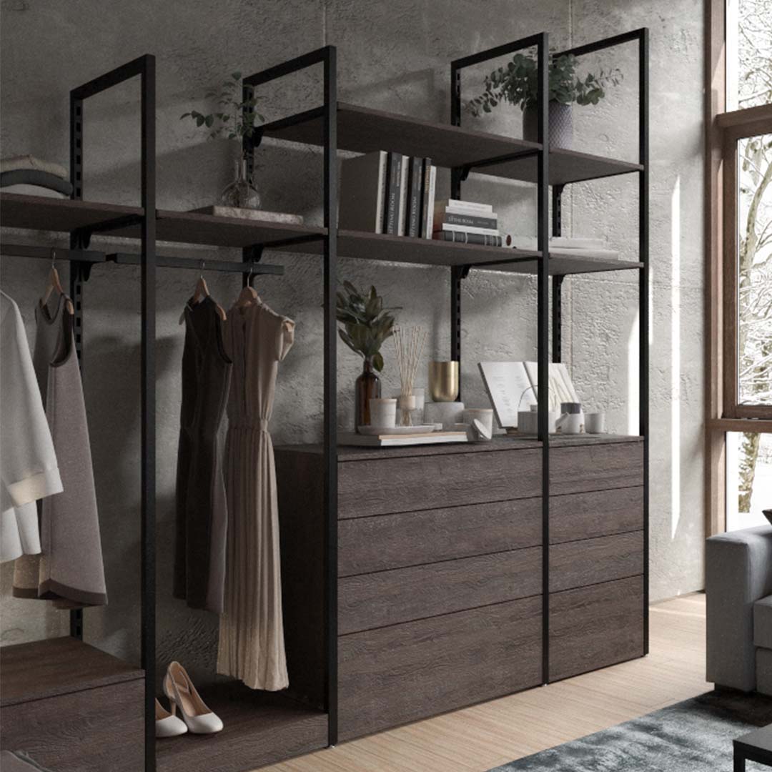 Open wardrobe | shelving system | Mandai Design
