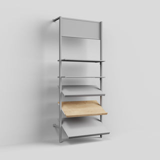 Shelf Board Ceres, angled 30 degrees, incl. white brackets