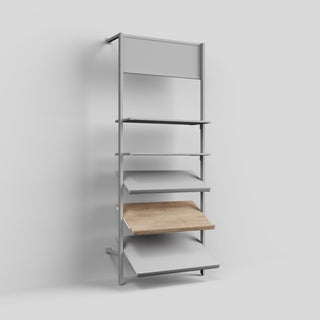 Shelf Board Ceres, angled 30 degrees, incl. white brackets