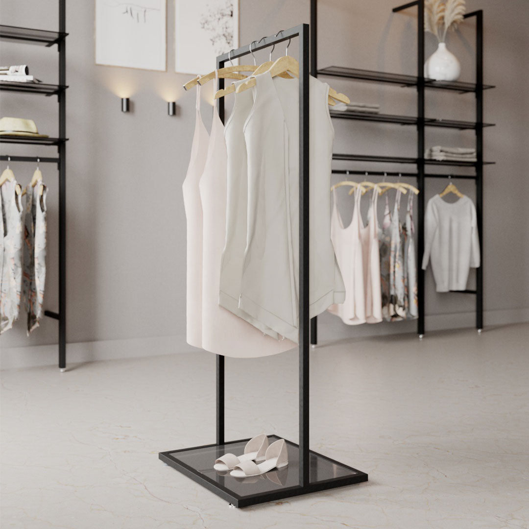 dress rail Clothing rail Como in black | Width 60cm