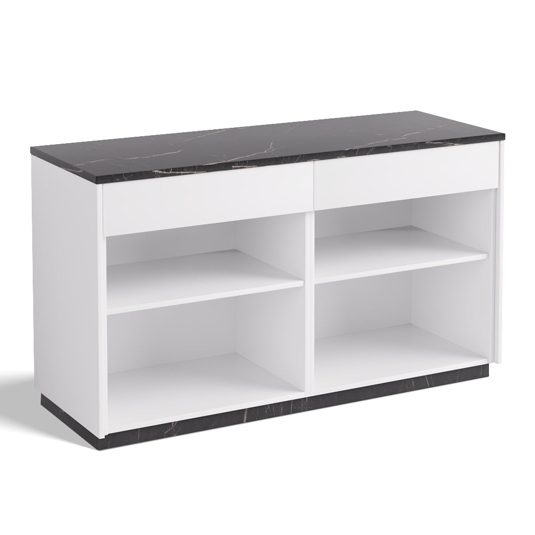 Shop Counter Java Marble look with white body