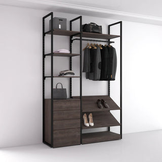 Open Closet System with Metal Shelf » Organized and Stylish