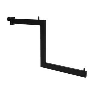 Step arm, rectangular tube adapter, length 400 mm, black structure
